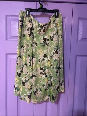 Floral Green Midi Skirt - Reitmans